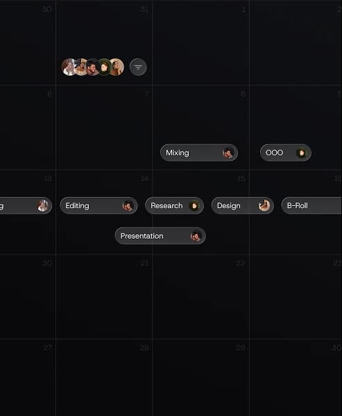 A wall of Kyo task tags