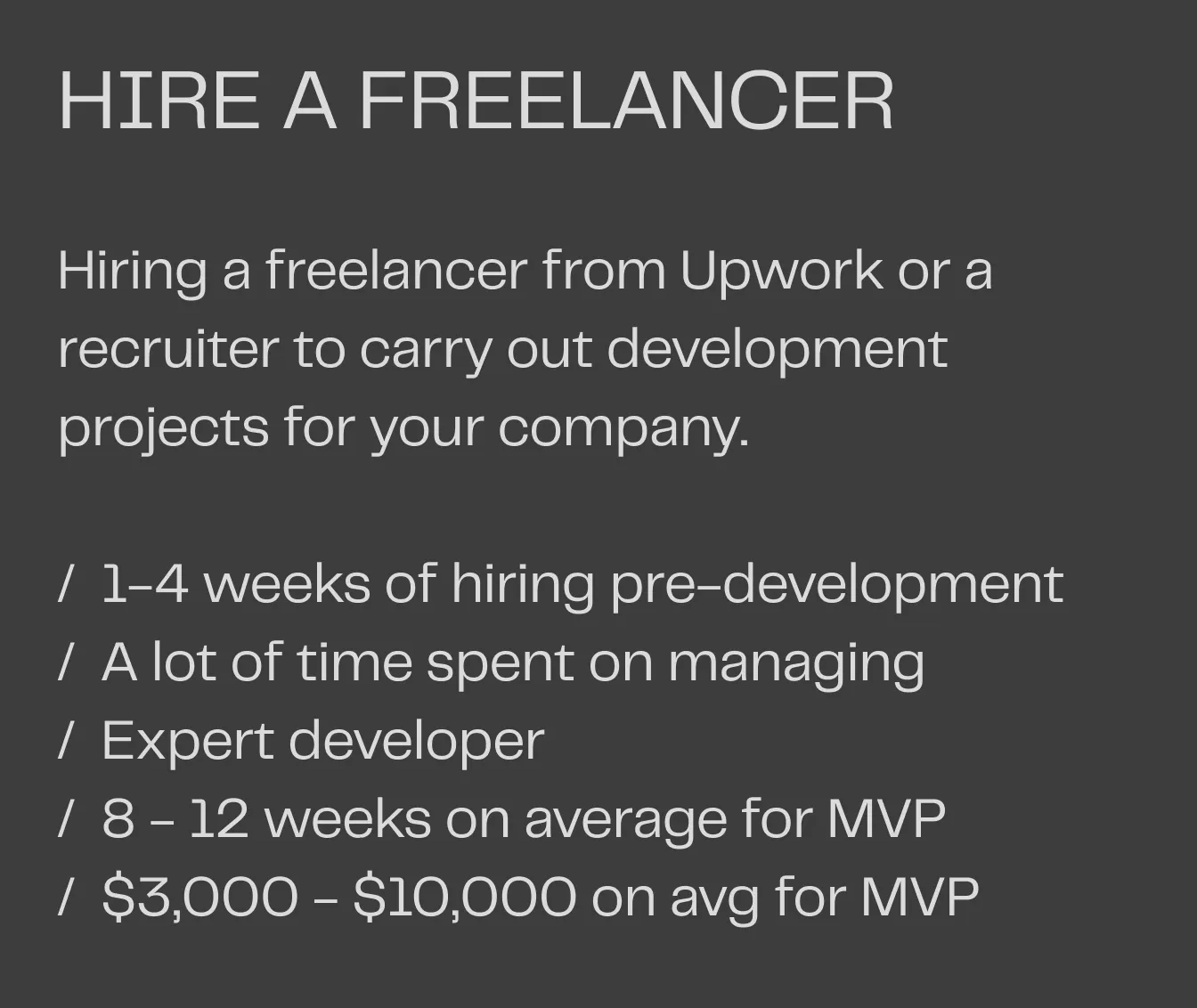 Hire a Freelancer comparison